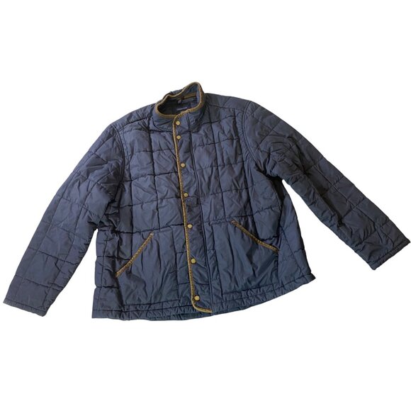 Lands End Mens Quilted Jacket Navy XXL - Picture 1 of 9